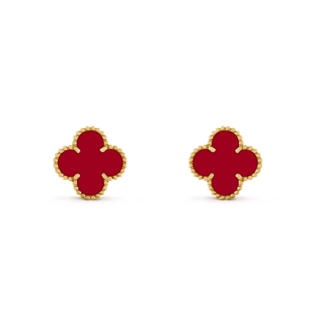 Eternal Clover Leaf Earrings, 18k Gold Plated, 925 Sterling Silver