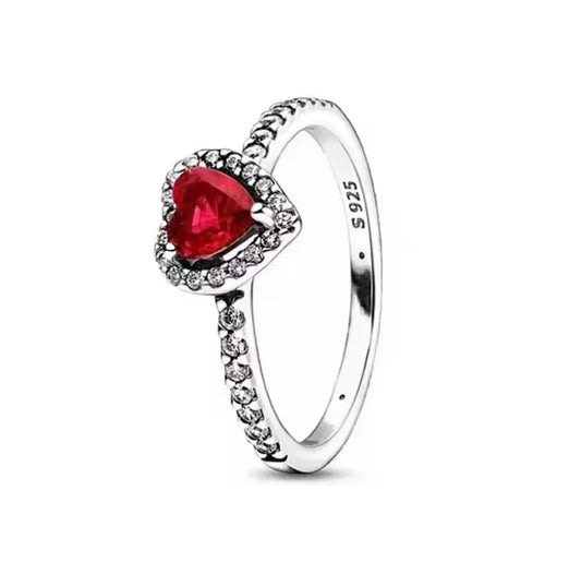 Eternal Elevated Coloured Heart Ring