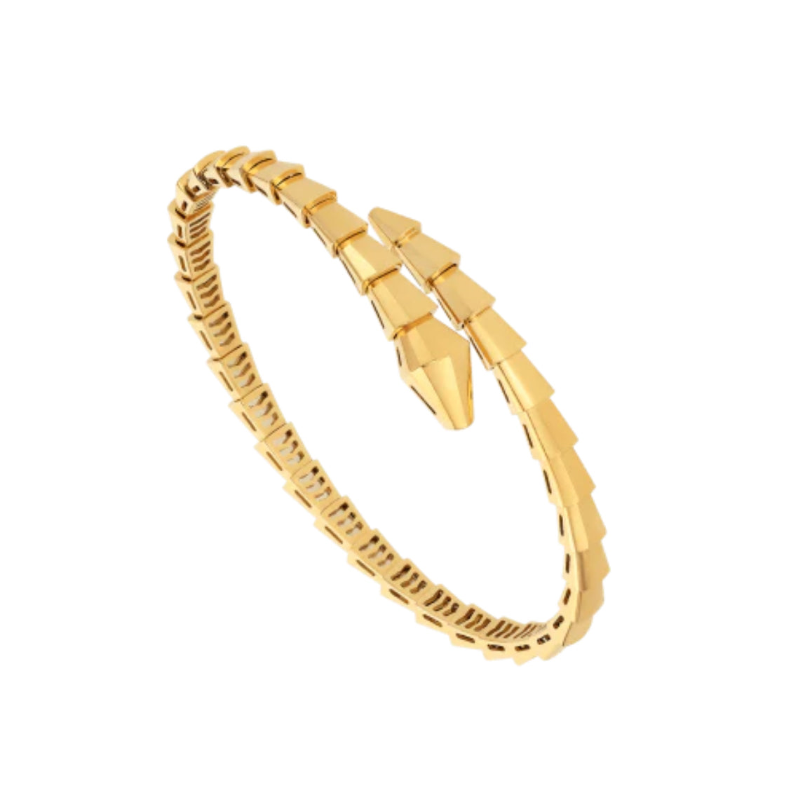 Eternal Luxury Snake Bracelet, 18k Gold Plated, 925 Sterling Silver