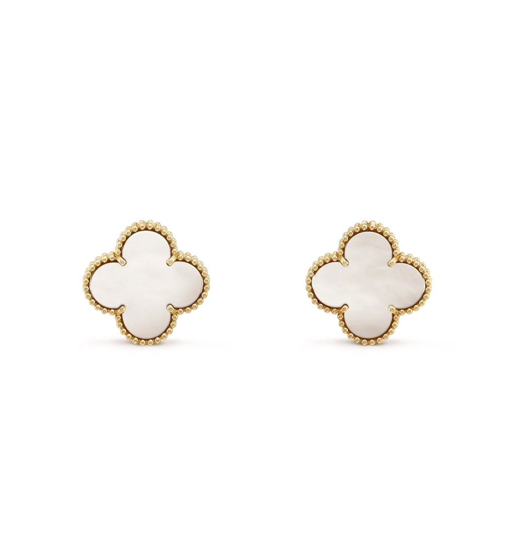 Eternal Clover Leaf Earrings, 18k Gold Plated, 925 Sterling Silver