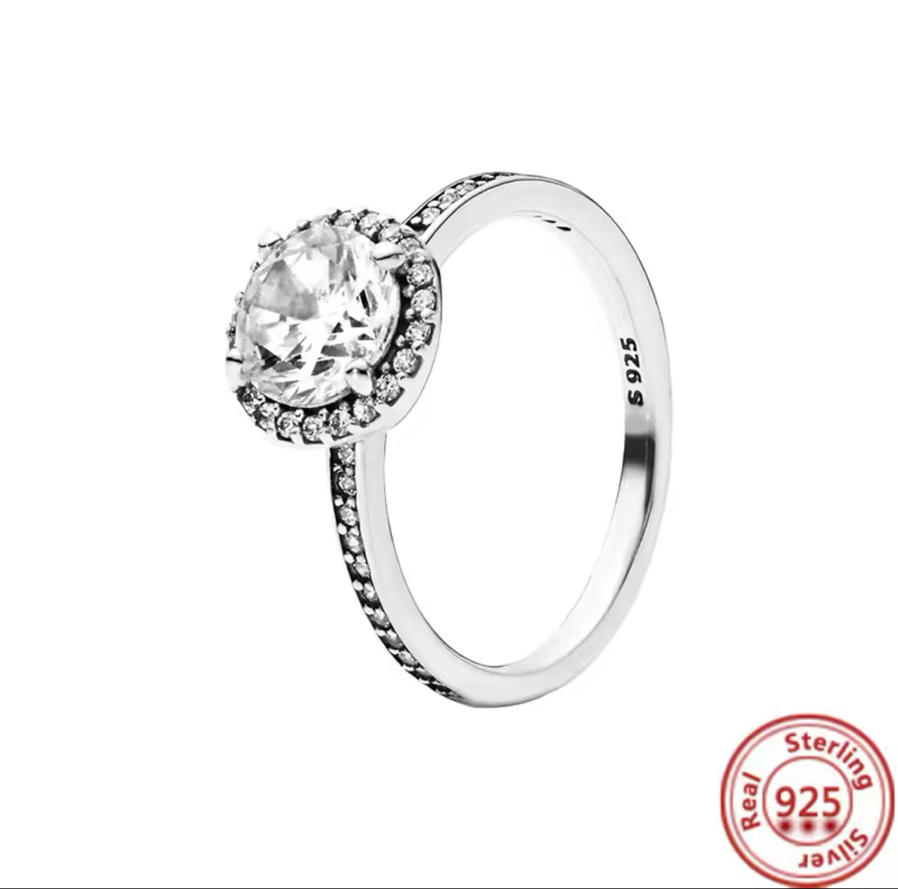 Eternal Square Sparkle Halo Ring