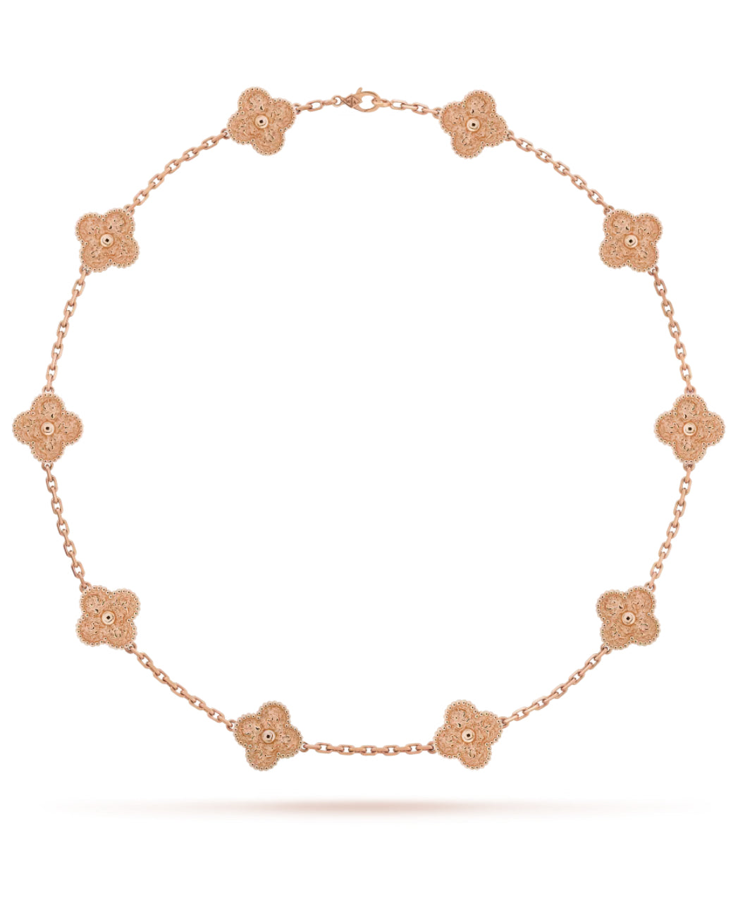 Eternal 10 Motifs Luxury Golden Necklace, 18k Gold Plated, 925 Sterling Silver